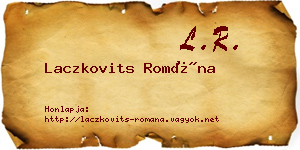 Laczkovits Romána névjegykártya
